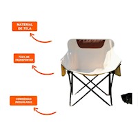 Silla ligera plegable camping portatil 40x70cm confiable y ligera Y+Ligas Regalo